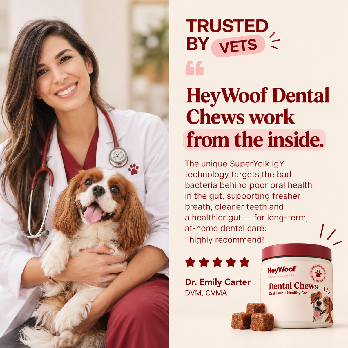 HeyWoof Dental Chews | Daily Oral Care + Gut Health