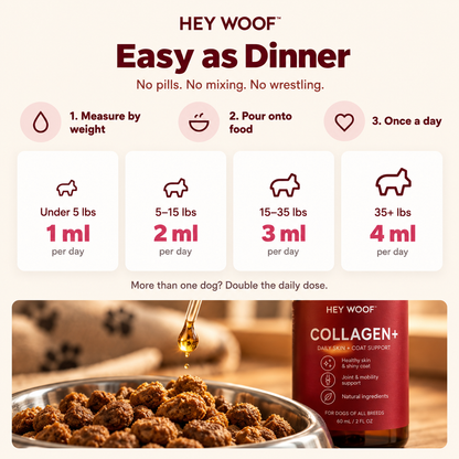 HeyWoof Collagen+ | Daily Skin & Coat Support for Dogs